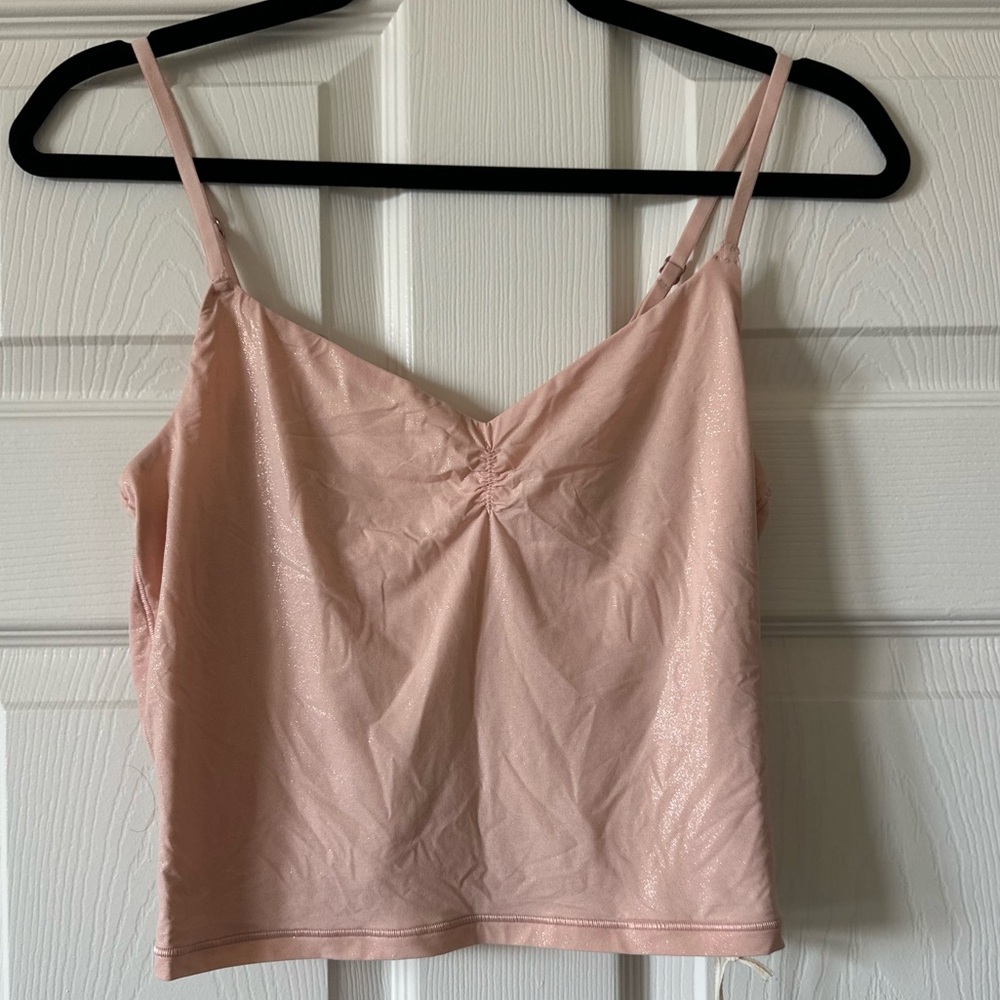 Aerie Blush Pink Cropped Camisole Top